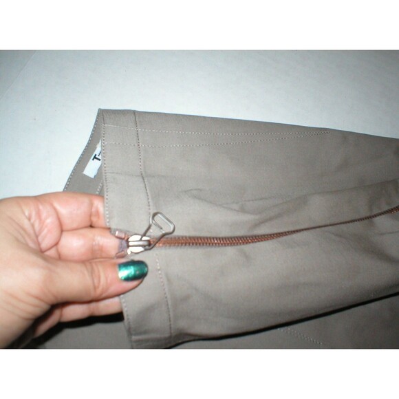 New Womens Designer T Alexander Wang M NWT Skirt Pencil Brown Side Zipper Office - Picture 2 of 5